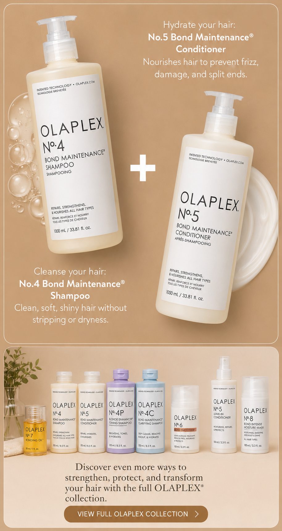 Olaplex bond care and strengthening product recommendations from Jenn Rose, slide 1.