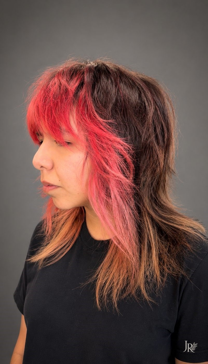 Textured shag mullet by Jenn Rose